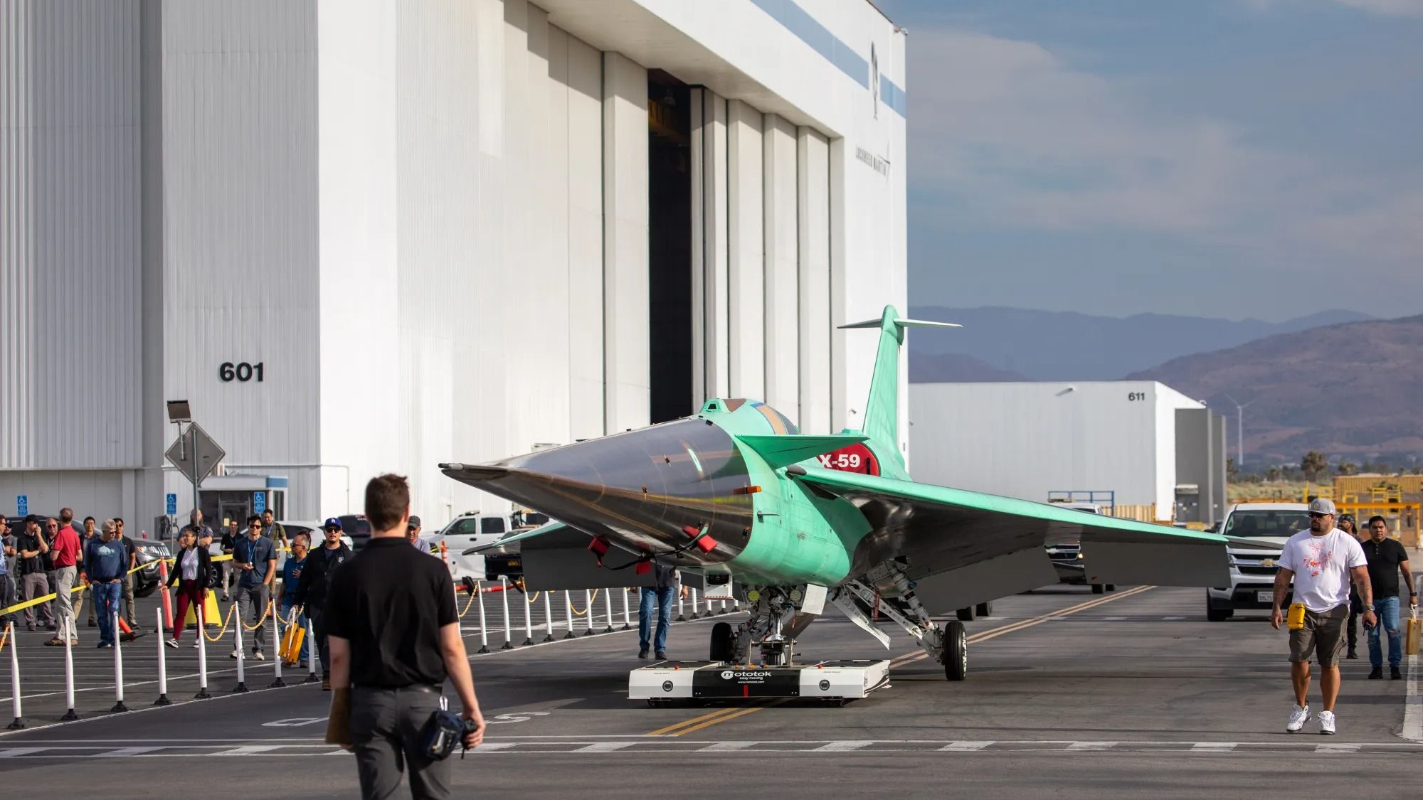 NASA's X-59 Quiet Supersonic Jet Gets Patriotic Paintjob At