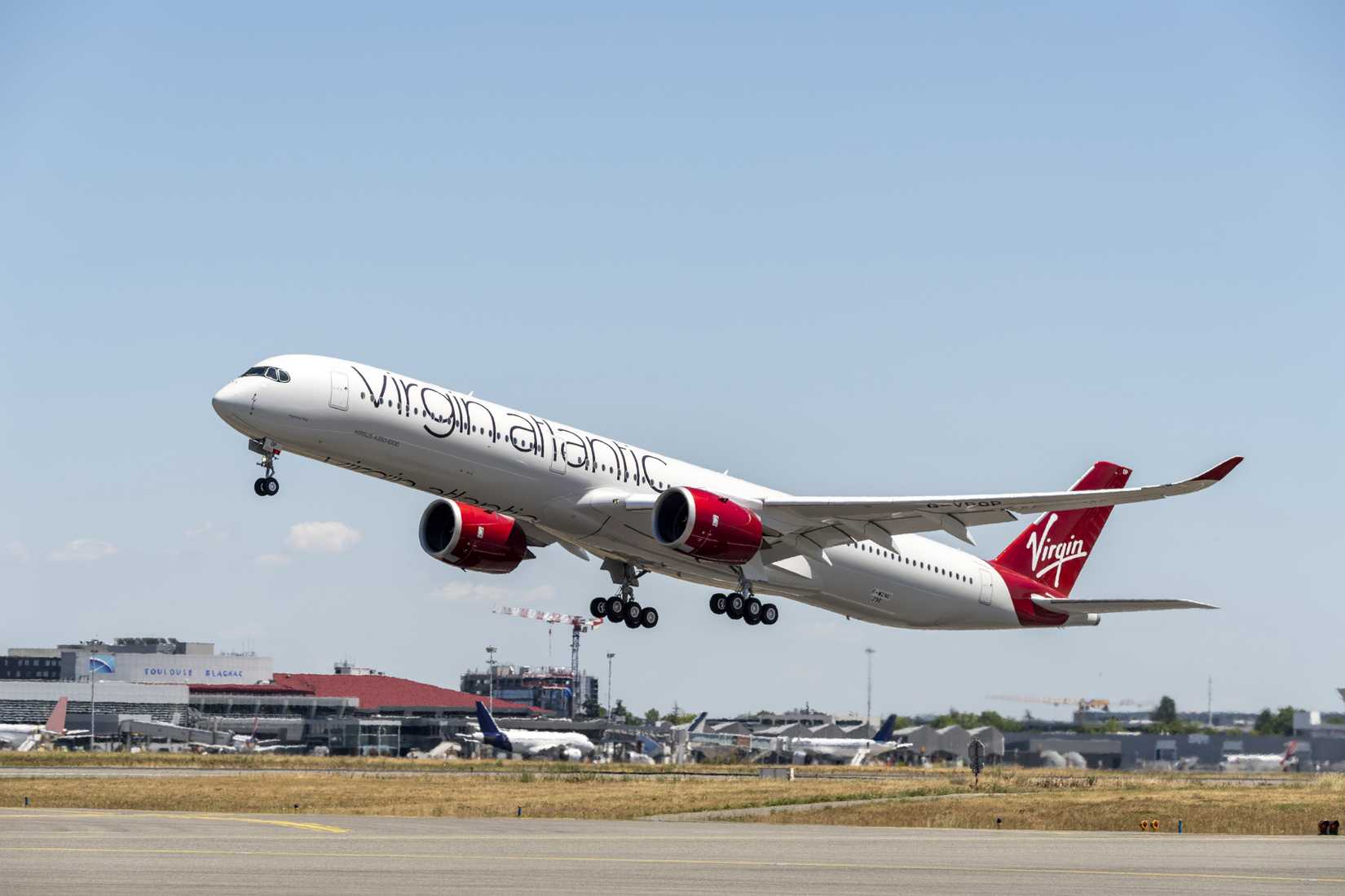 A Virgin Atlantic Airbus A350-1000 Taking Off.