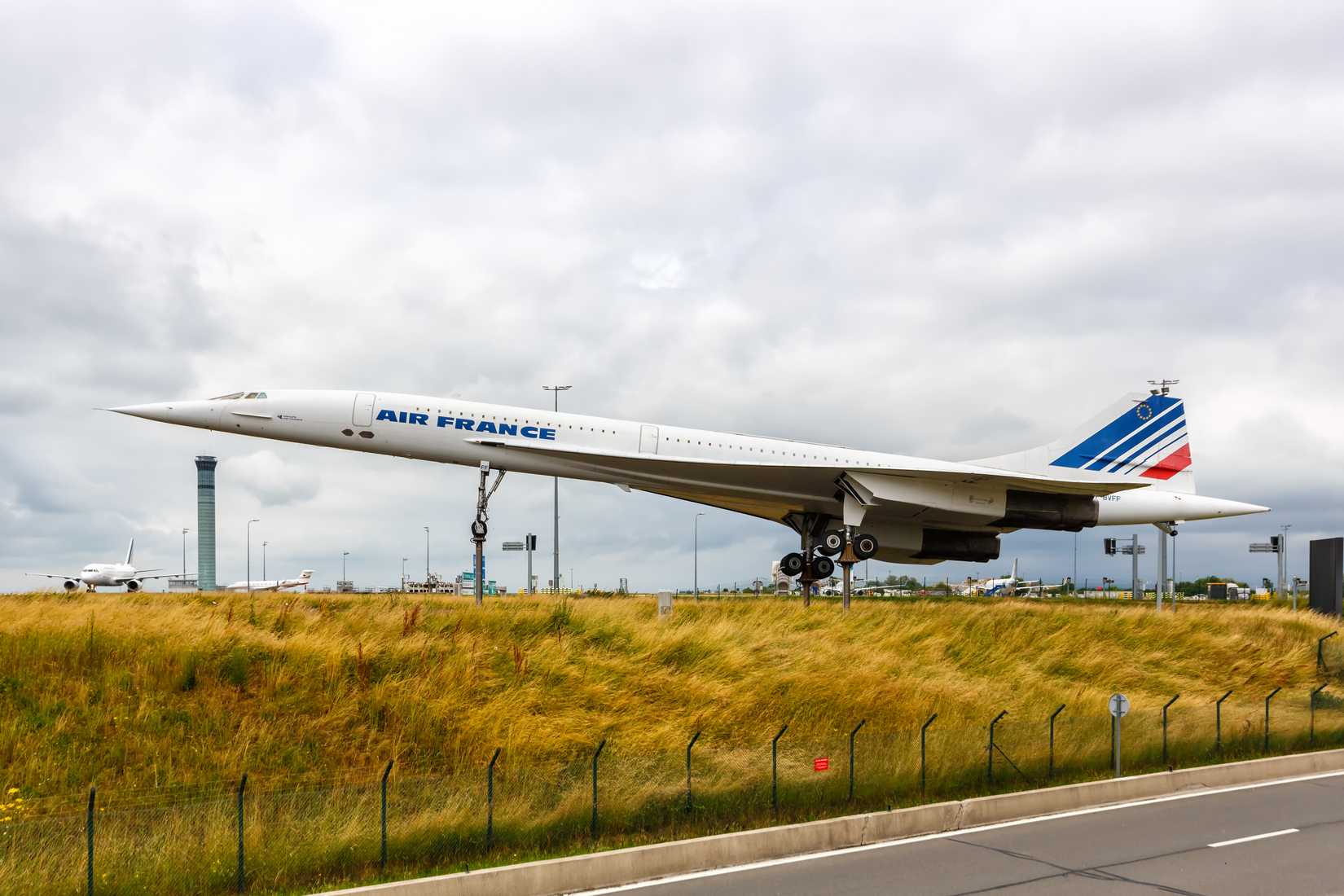 An Air France Concorde on display at Paris Charles de Gaulle Airport.