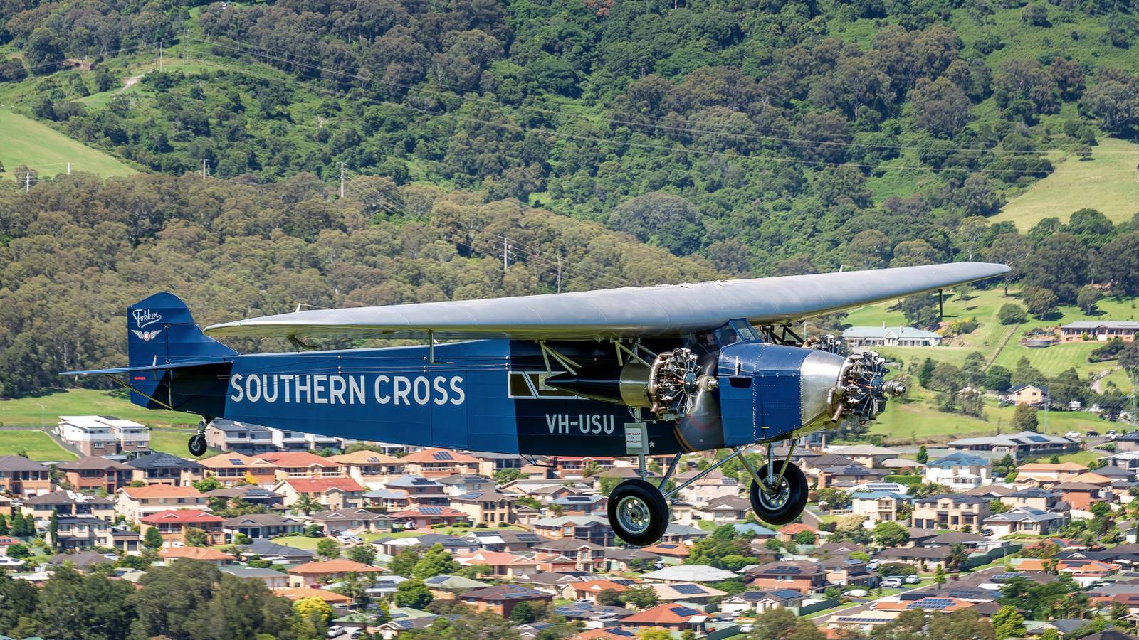 Fokker FVIIB Southern Cross Replica Takes Off At HARS Tarmac Day