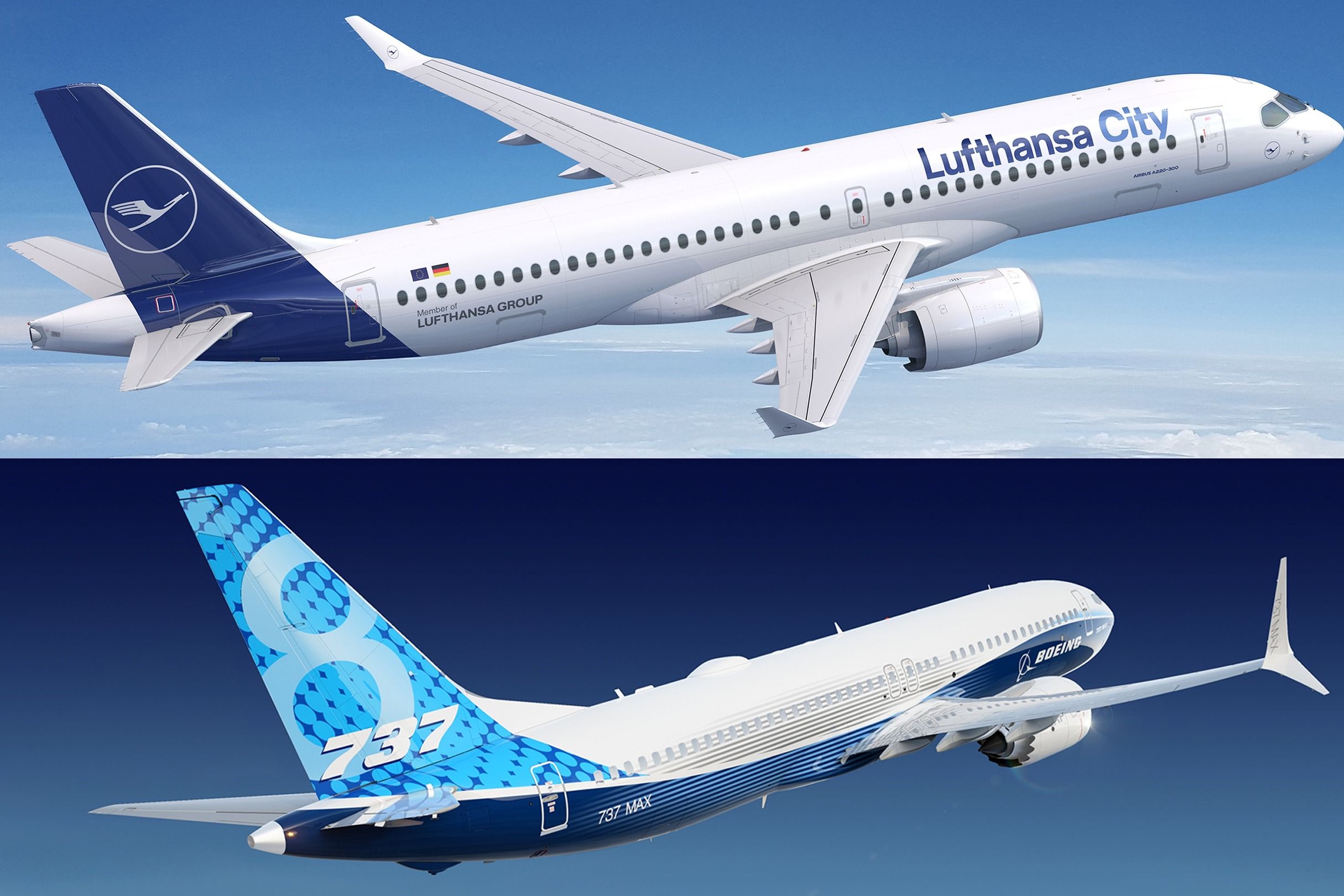 Lufthansa Group Orders 40 Boeing 737 MAX & 40 Airbus A220 Aircraft