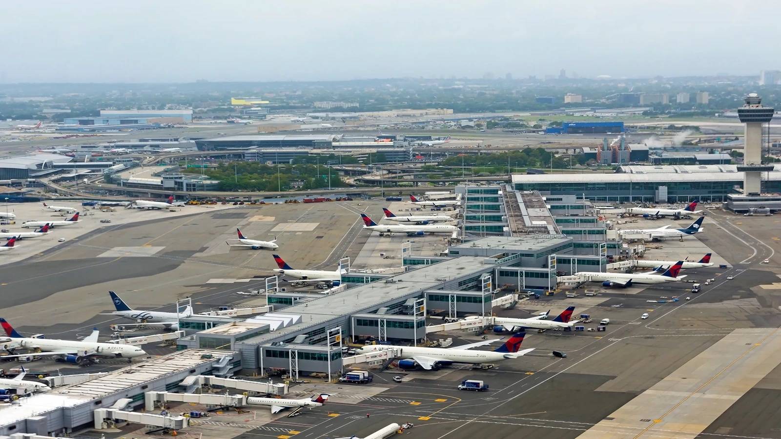 delta aircraft parked at the gate