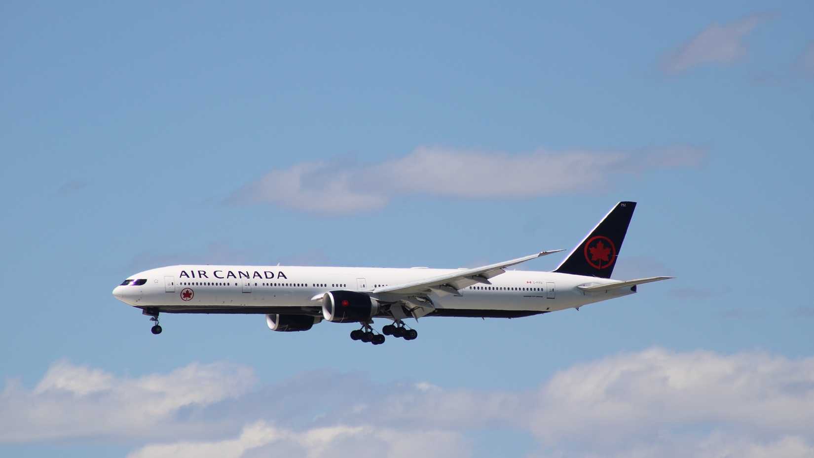 Air Canada Boeing 777-300ER landing at Toronto Pearson International Airport YYZ