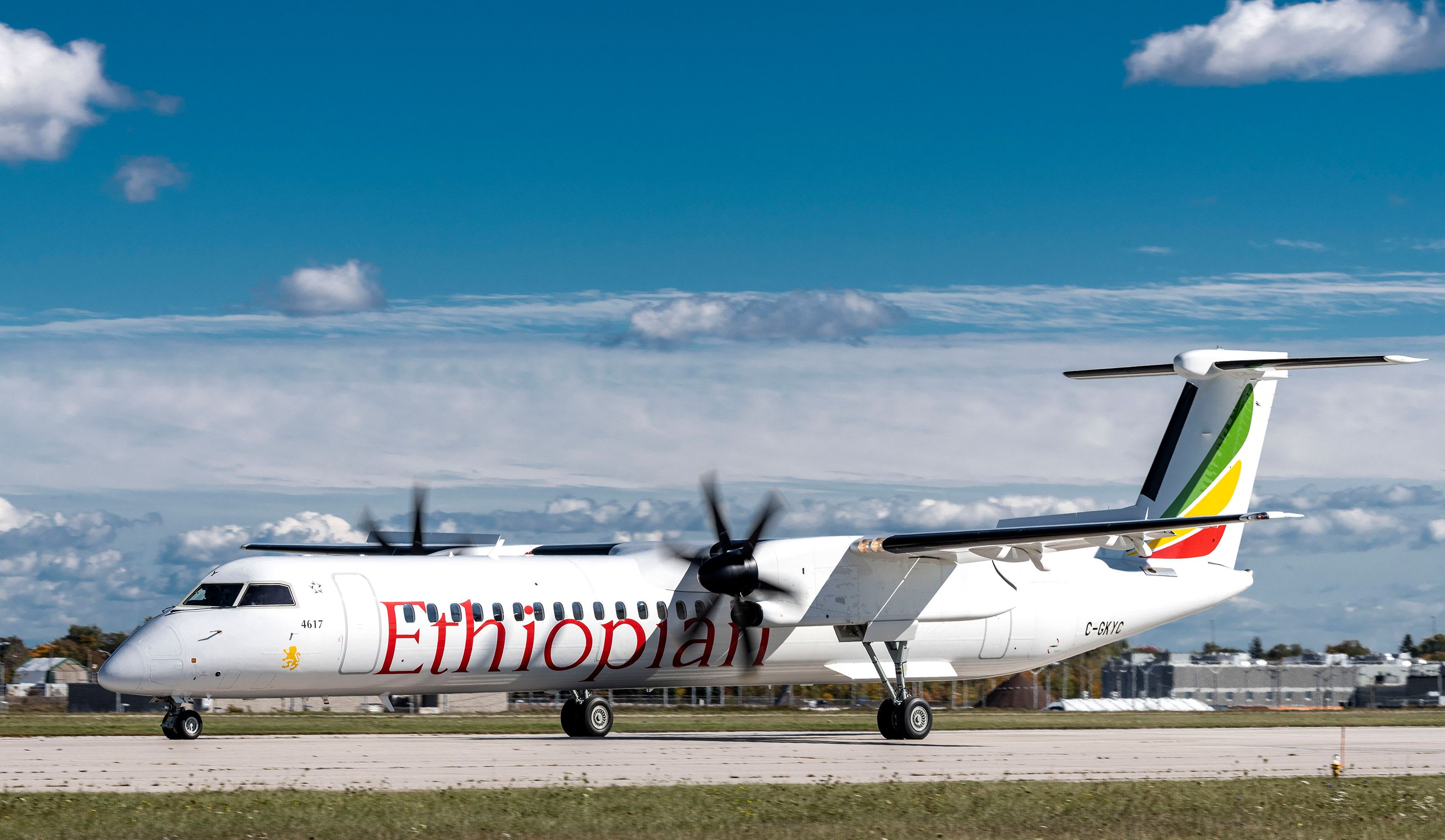 Ethiopian Airlines Dash 8 Damaged During Prop Strike Runway Excursion
