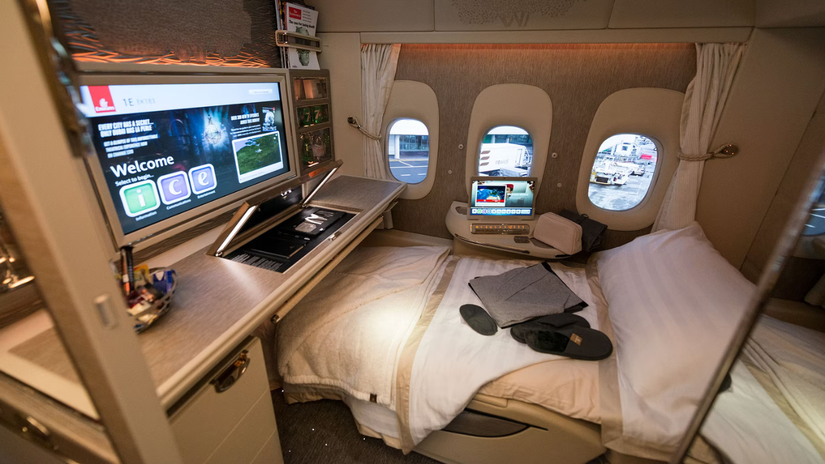 Emirates First Class private cabin 