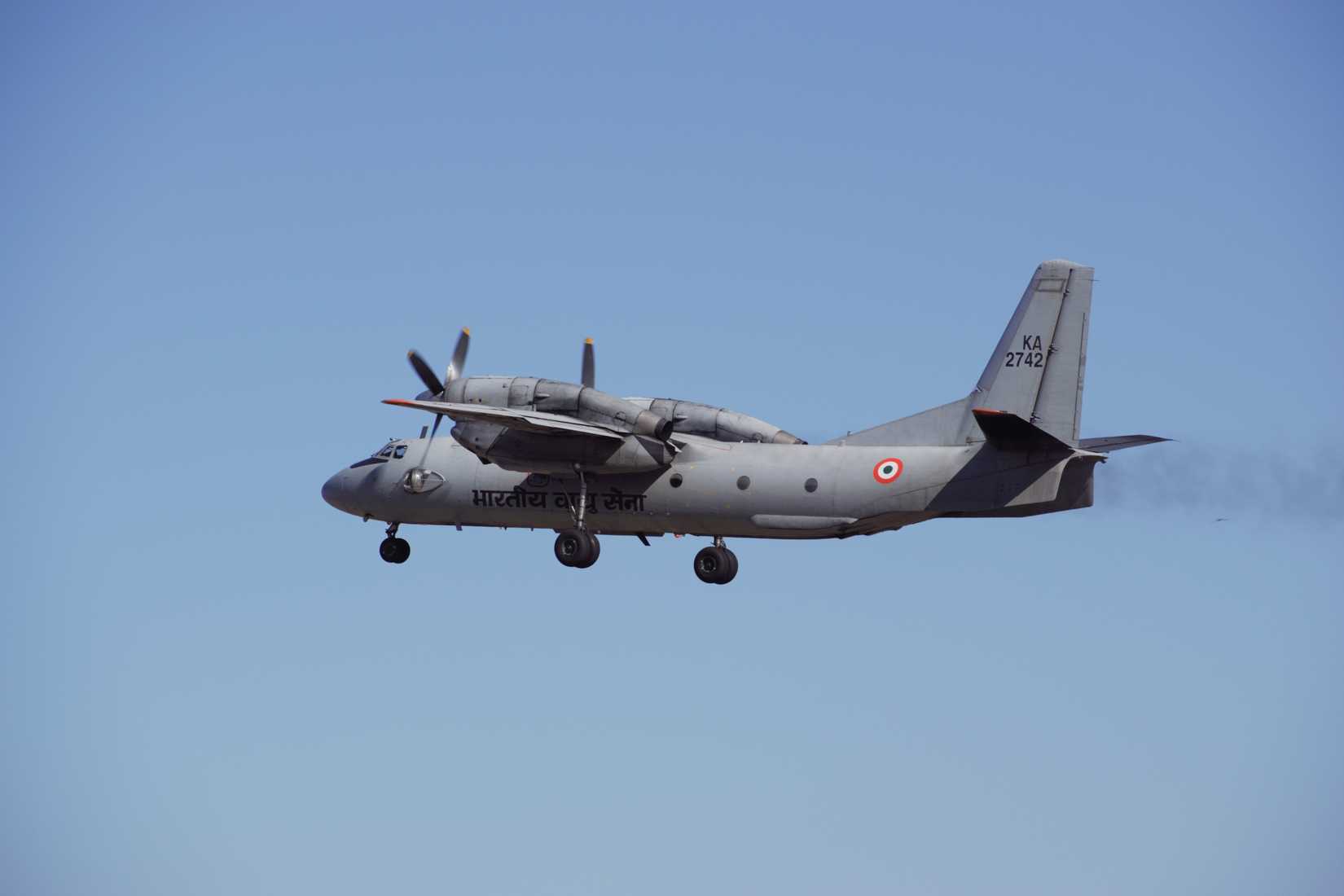 Indian Air Force's Antonov An-32 Performing at AeroIndia 2019 Air Show