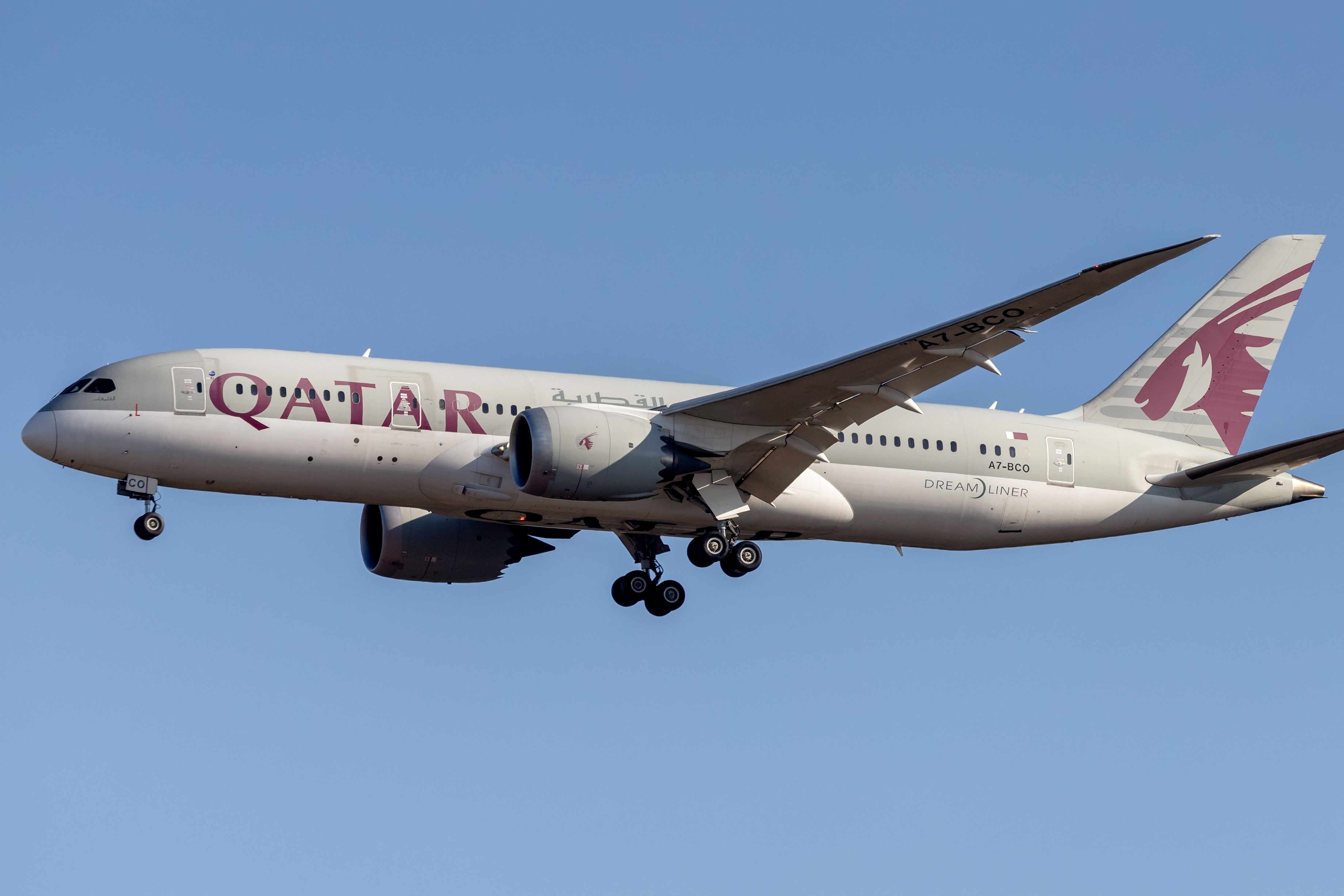 Qatar Airways' 7 Boeing 787-8 Dreamliner Routes Exceeding 3,700 Miles