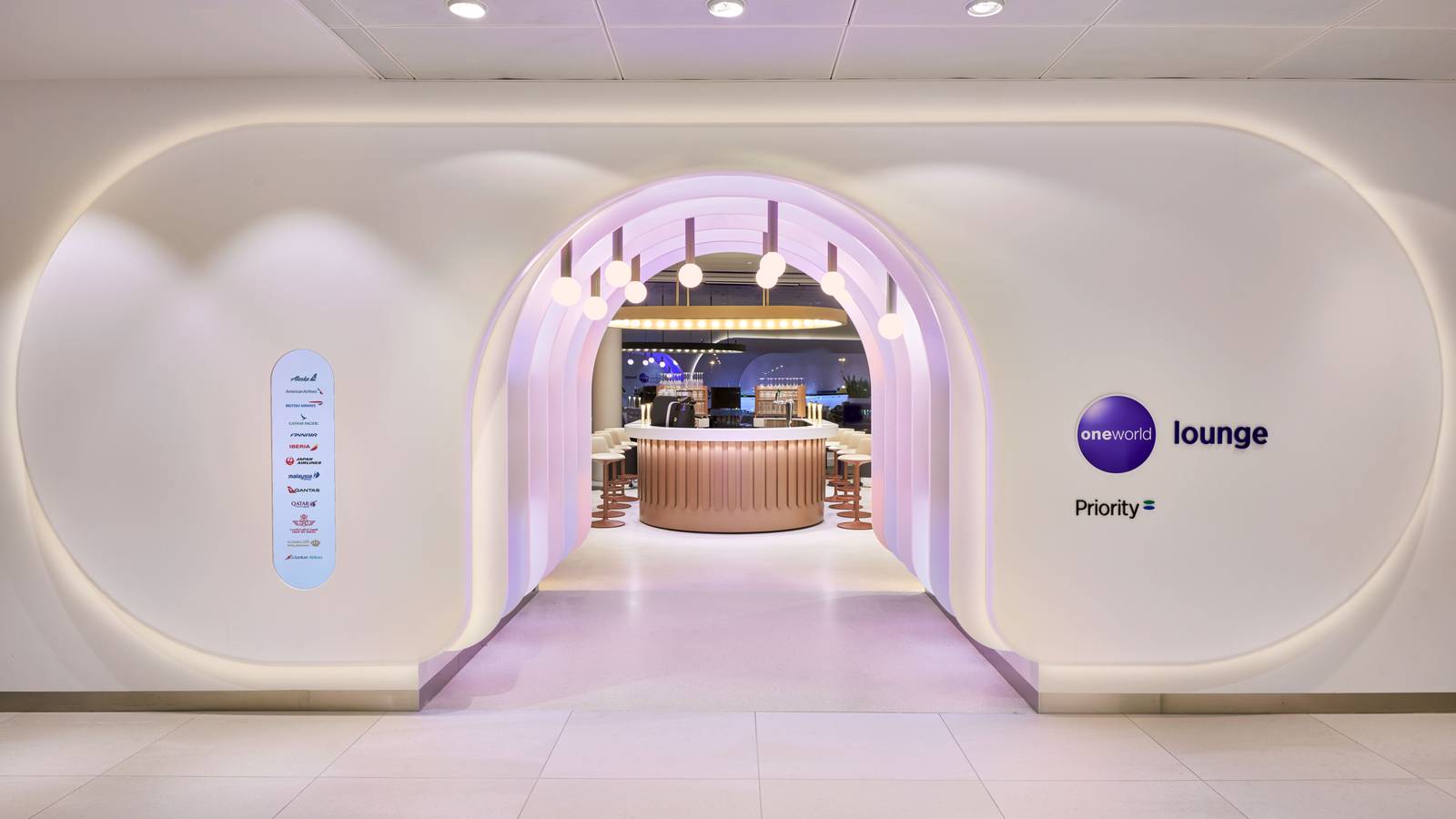 Review: oneworld's New "Travel Bright" Lounge At Amsterdam Schiphol Airport