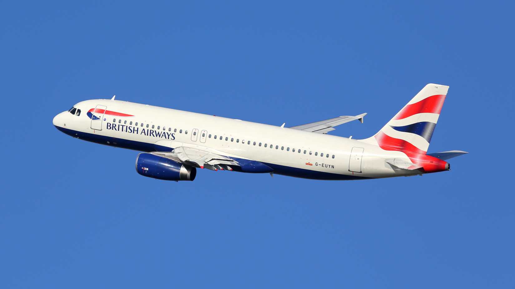 A British Airways Airbus A320 Flying in the sky.