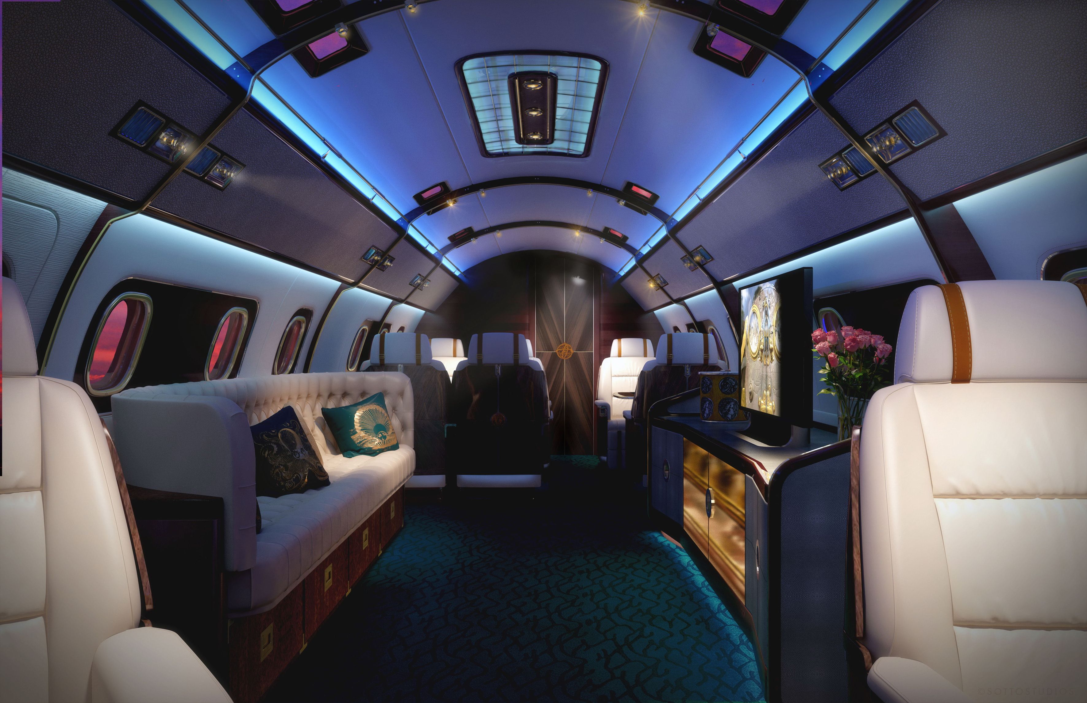 Sky Yacht One: The Embraer Lineage 1000 With A Wonderfully Nautical Concept Cabin