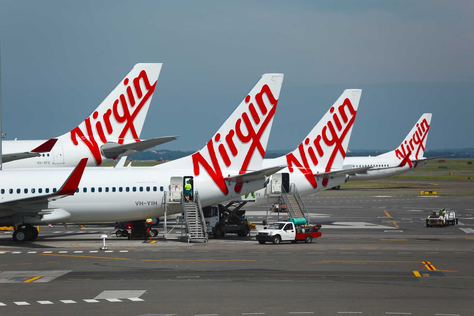 Virgin Australia aircraft parked at Sydney Airport