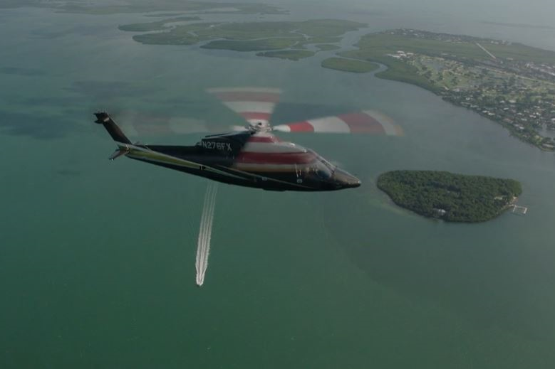Flexjet Sikorsky S-76 Helicopter Attends The Palm Beach International Boat Show