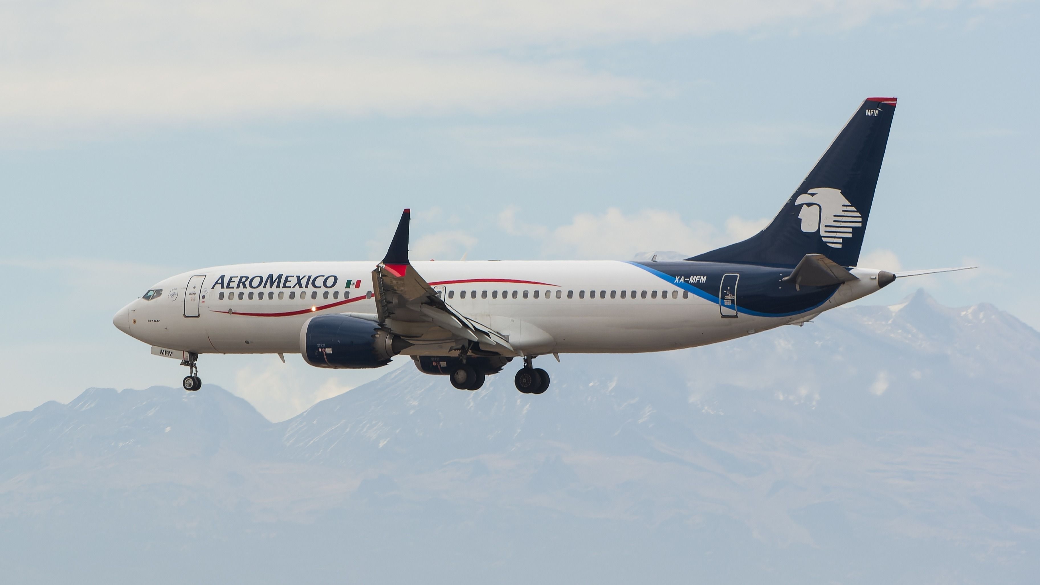 モモコ Aeromexico Boeing 737 MAX 8 Scrapes Wingtip During Go-Around At