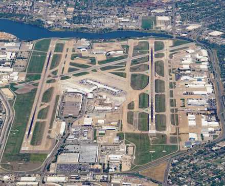 An Aerial View of Dallas Love Field Airport.