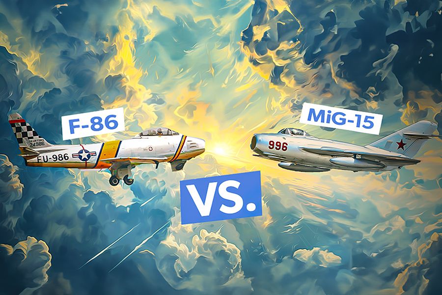 Earliest Jet Dogfights: MiG-15 vs F-86 During The Korean War