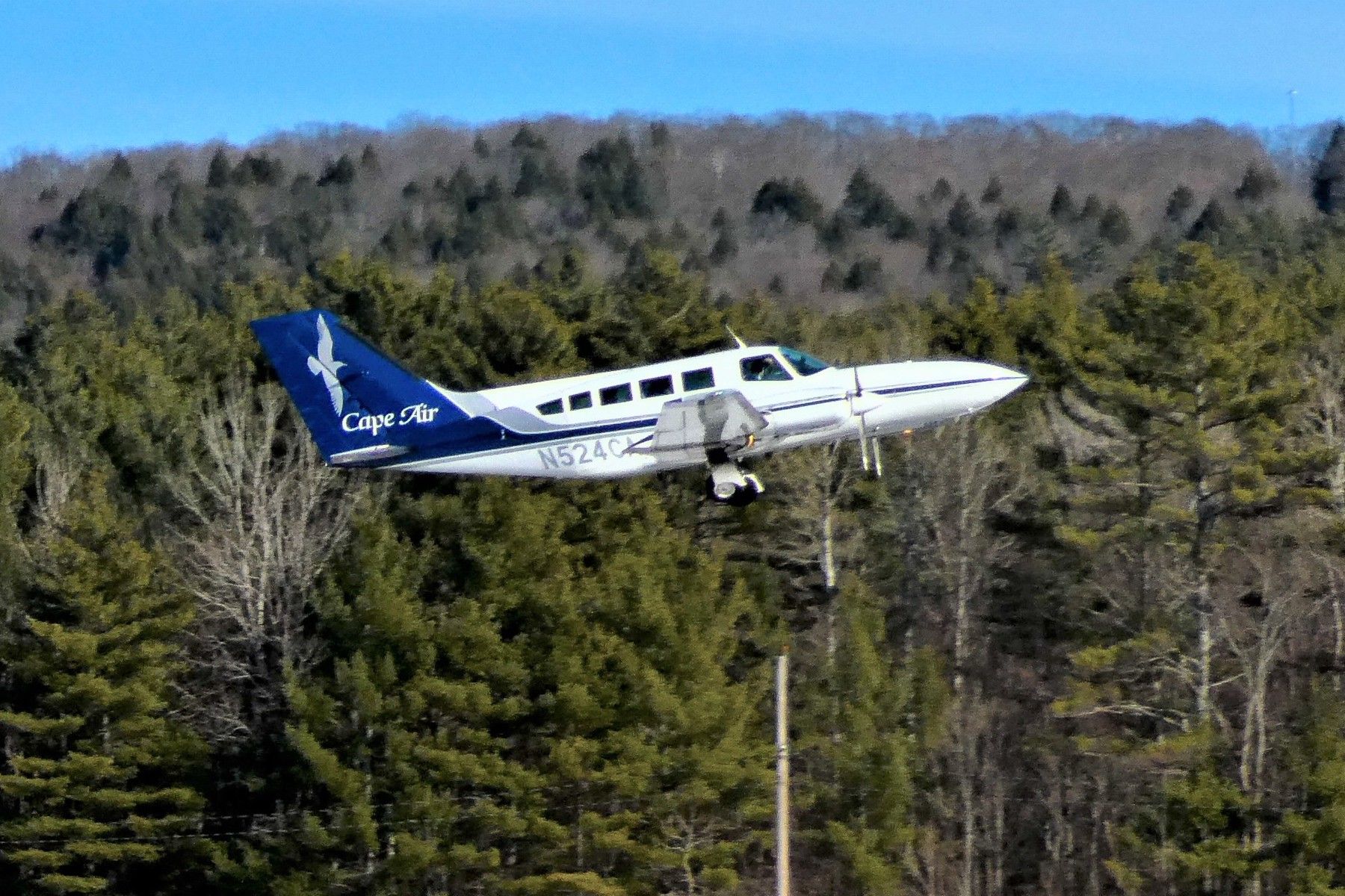 Cape Air Cessna 402C Completes Single Gear Landing In Boston
