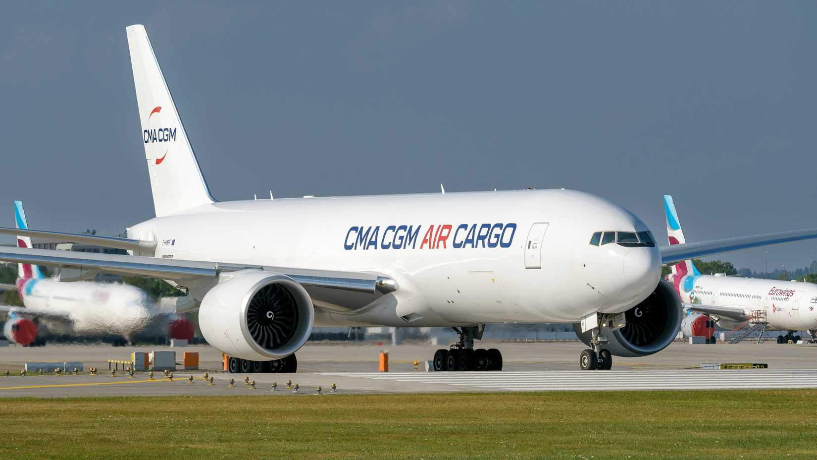 CMA CGM Air Cargo Boeing 777F at Munich Airport MUC 