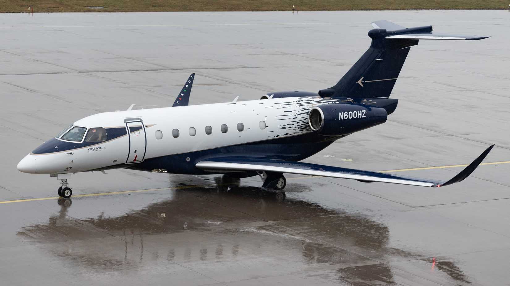 Embraer Praetor 600 on the ground at Zurich Airport ZRH 