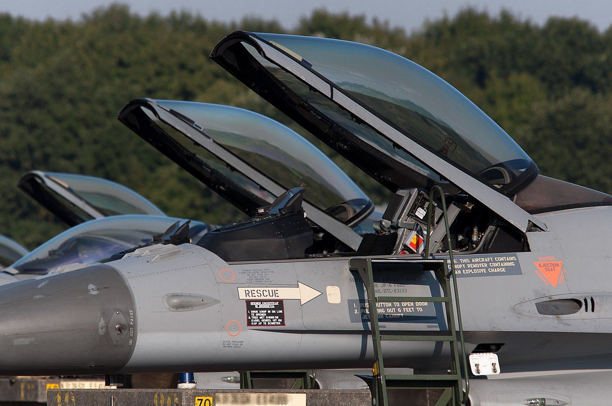 Inside The F-16 Cockpit's Golden Bubble Canopy