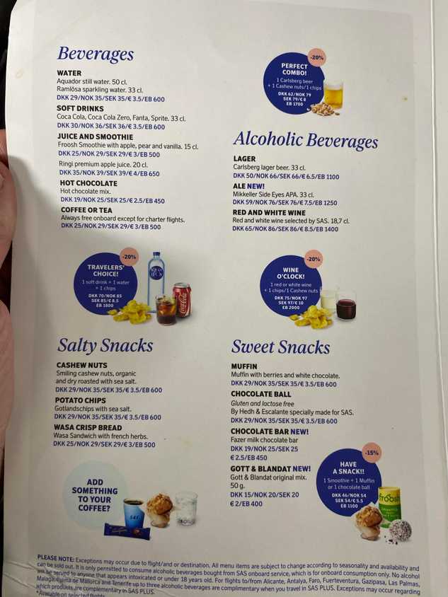 Sas In Flight Menu Flight Review: What It Was Like Flying SAS's Smallest Jet