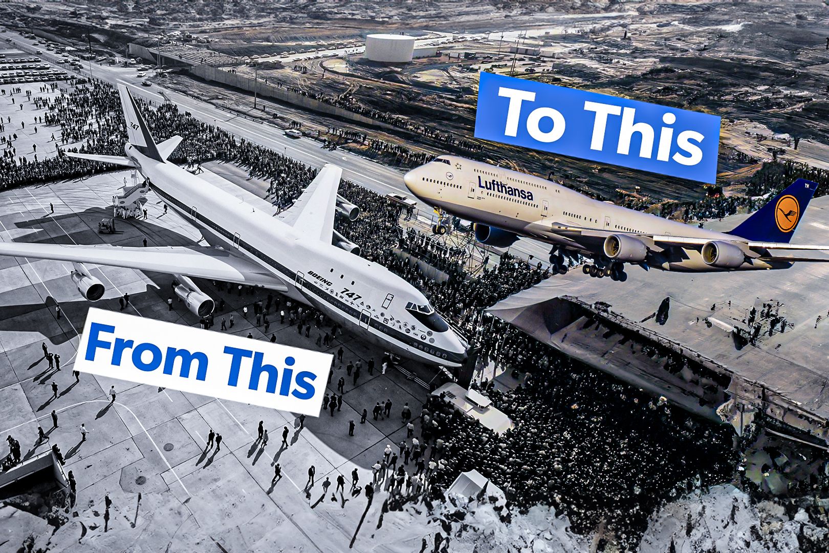 How Much Bigger Has The Boeing 747 Got Over The Years?