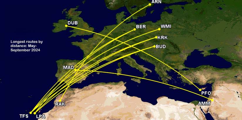Sitting Comfortably? Ryanair's Longest Summer Routes Are Nearly 6 Hours