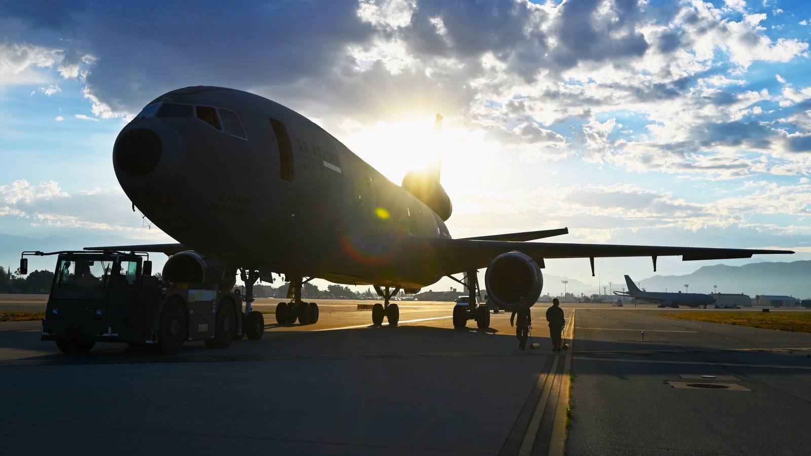 US Air Force Air Refueling Squadron Takes KC-10A Extender On Final Flight