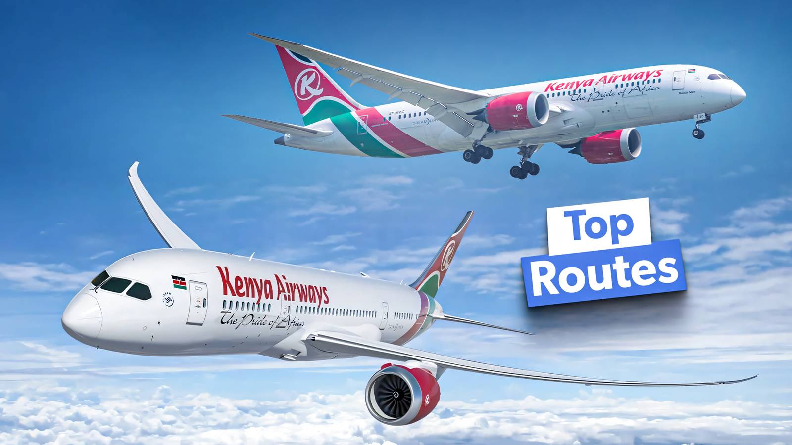 Top 5: The Kenya Airways Boeing 787 Routes With The Most Available Seat Miles