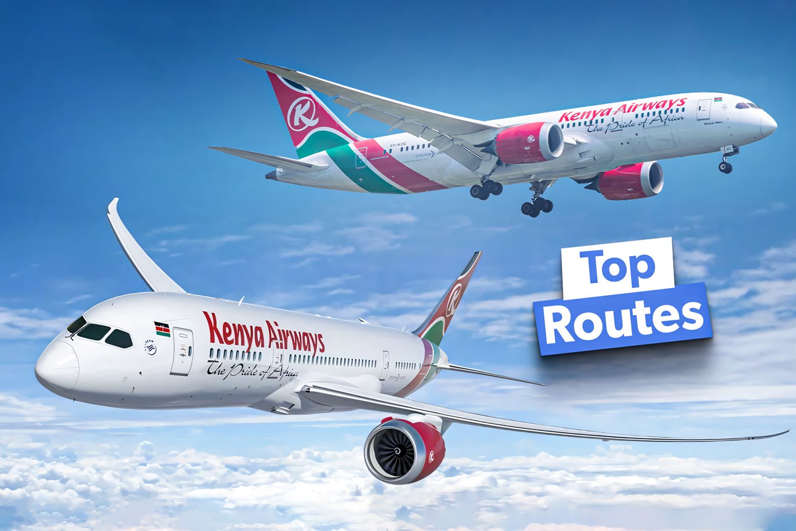 Top 5: The Kenya Airways Boeing 787 Routes With The Most Available Seat Miles