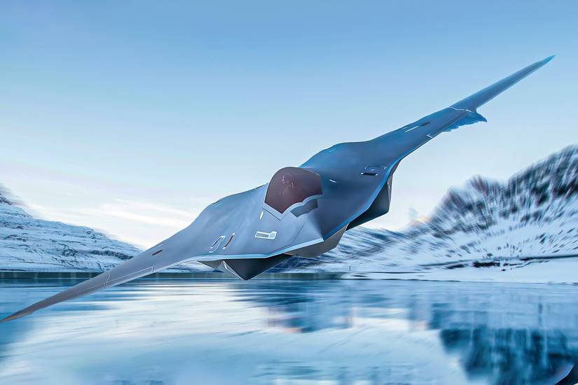 Rendering of NGAD fighter