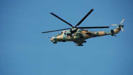 MI-24 helicopter was used for filming Die Hard 5 movie