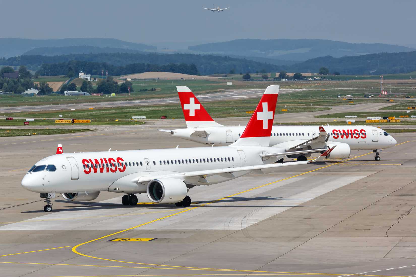 SWISS Airbus A220-300 at Zurich Airport 