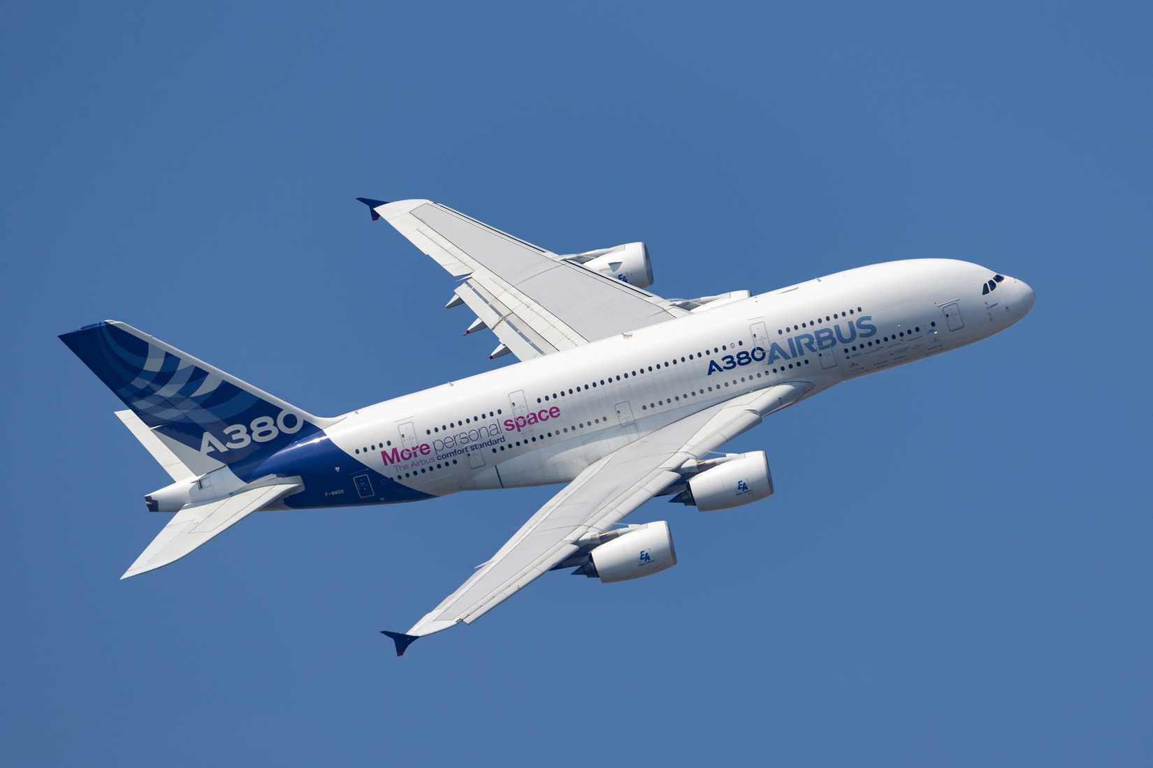 Airbus A380 flying