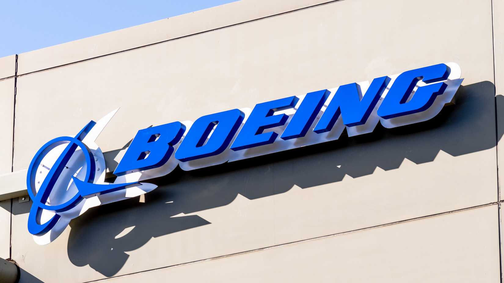 Boeing logo on a building