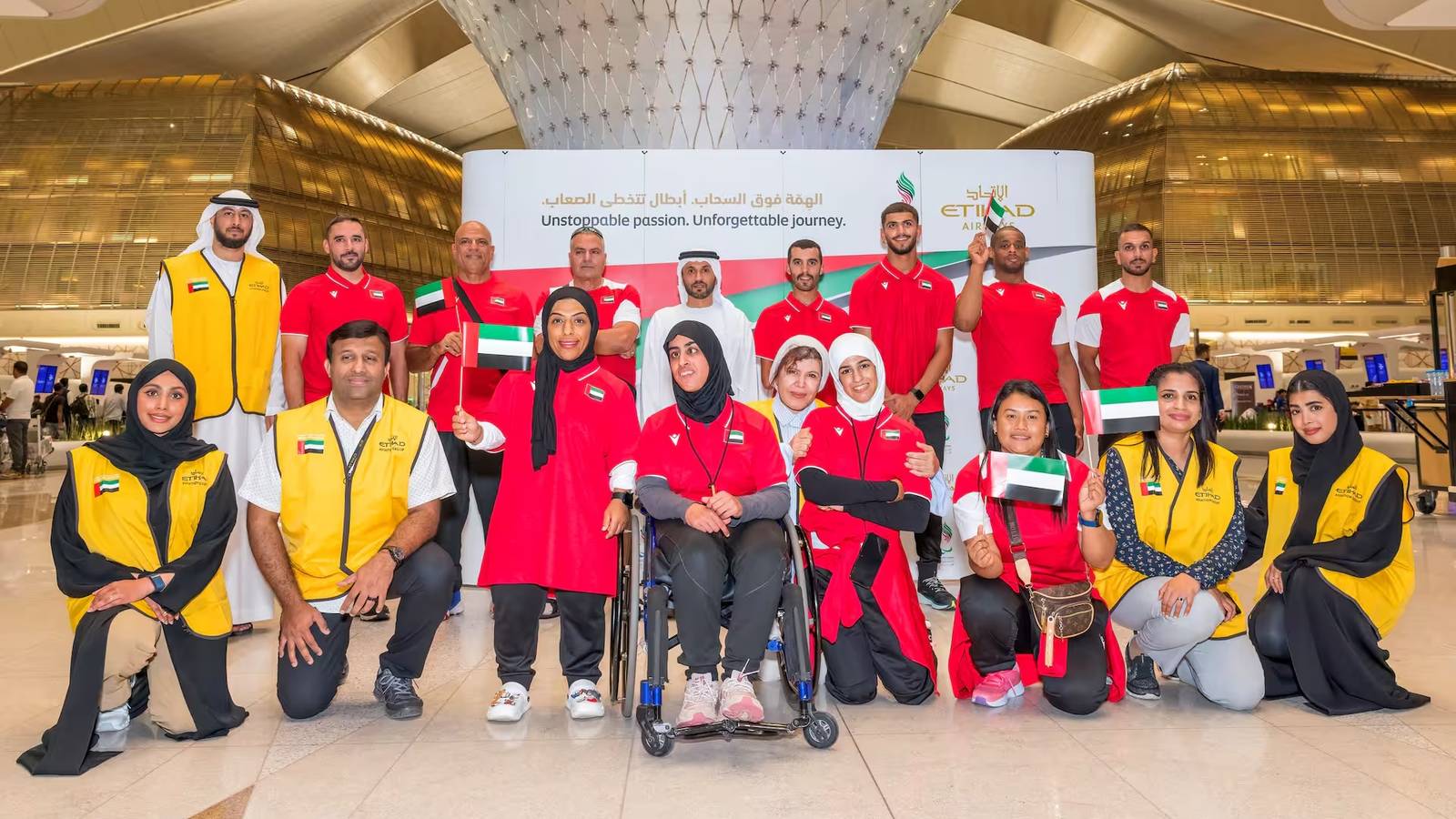 Etihad Airbus A350 Takes UAE Paralympic Team To Paris