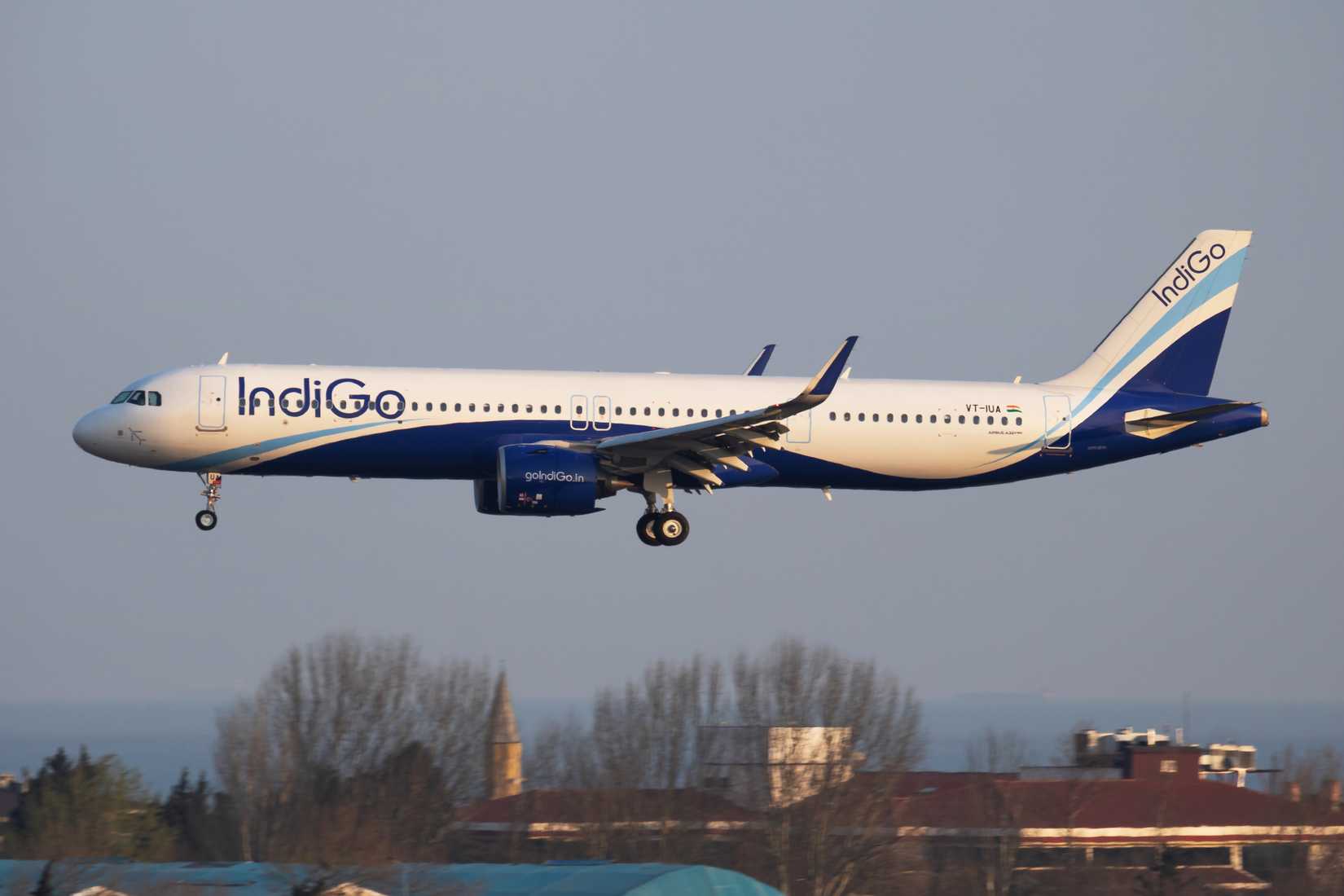 IndiGo Airbus A321neo landing in Istanbul, Turkey 