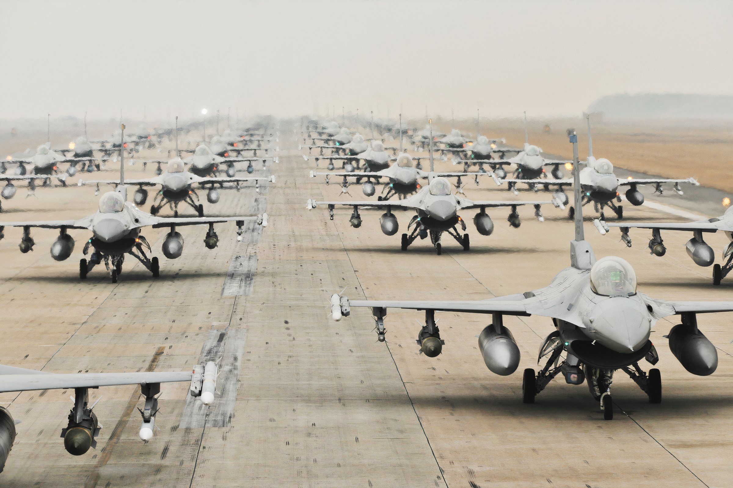 Kunsan Air Base, Republic of Korea; the 421st Expeditionary Fighter Squadron of the 388th FW at Hill Air Force Base, Utah; the 55th EFS from the 20th FW at Shaw Air Force Base, S.C.; and from the 38th Fighter Group of the ROK Air Force, demonstrate an 