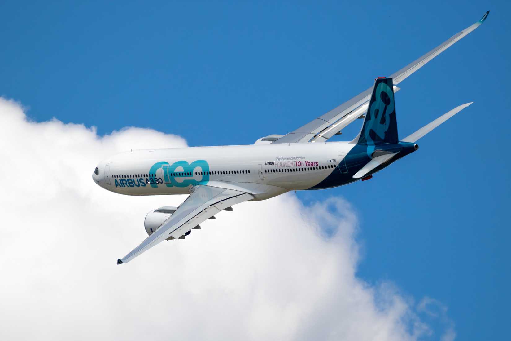 Airbus A330neo flying