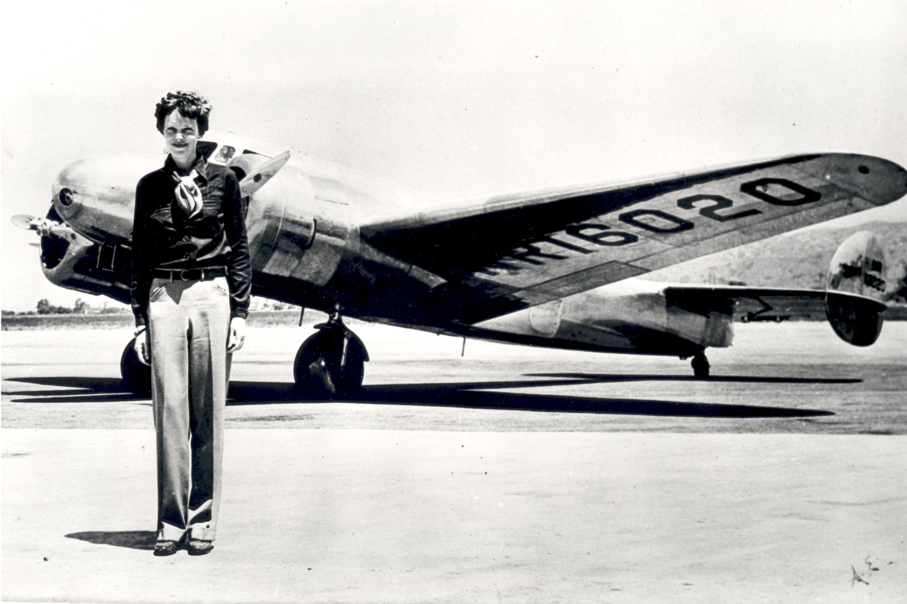 Amelia Earhart With Lockheed Electra