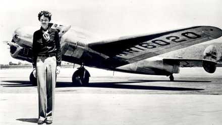 Amelia Earhart With Lockheed Electra