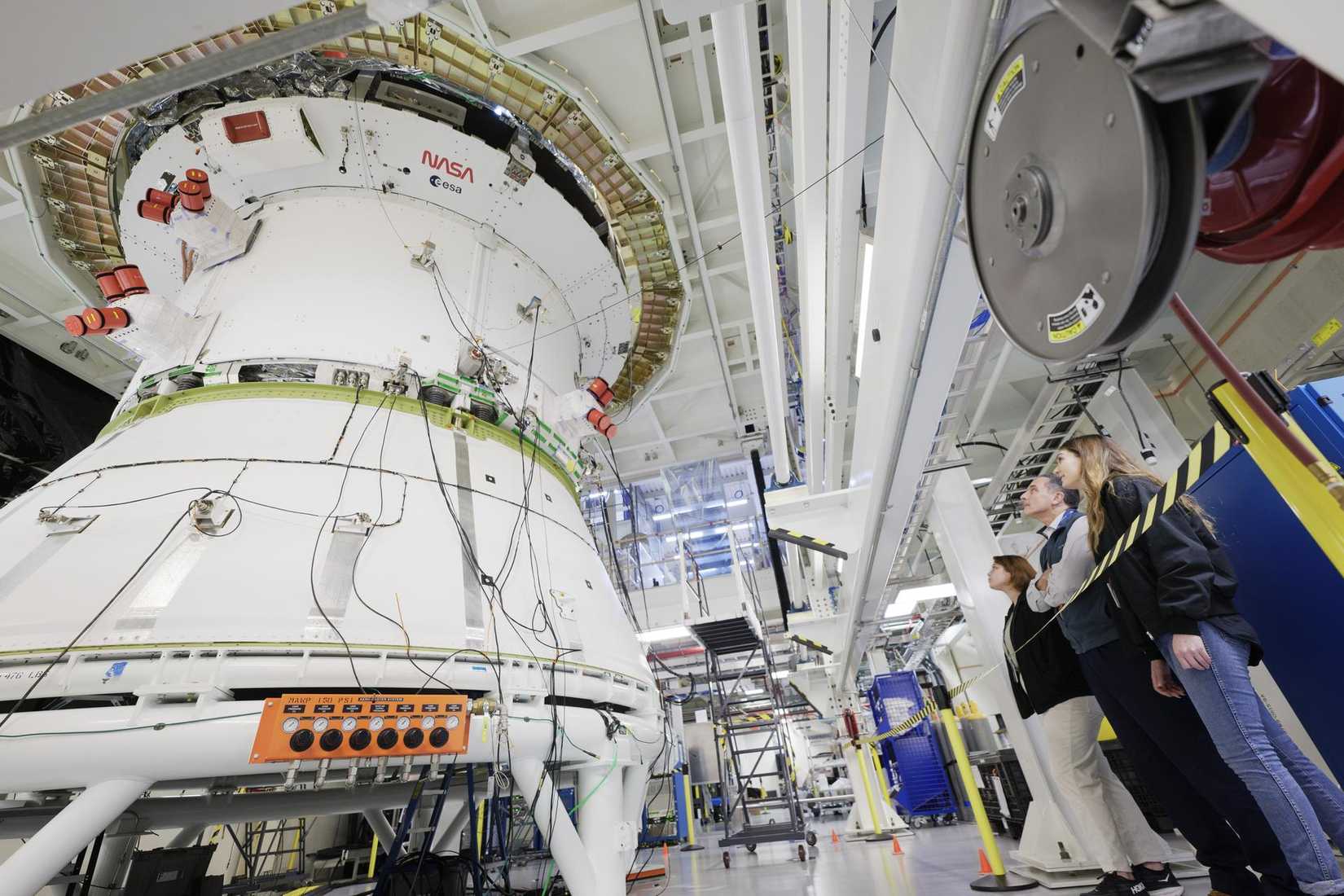 NASA's Artemis Moon Mission Rocket Parts Arrive At Kennedy Space Center
