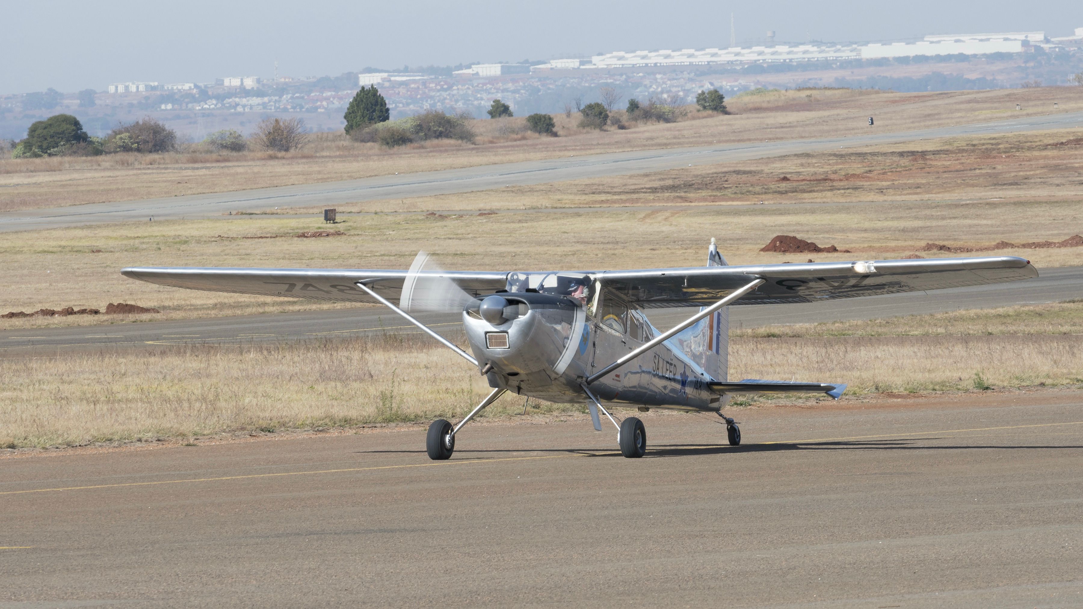 Cessna 185 Skywagon South Africa military on ground