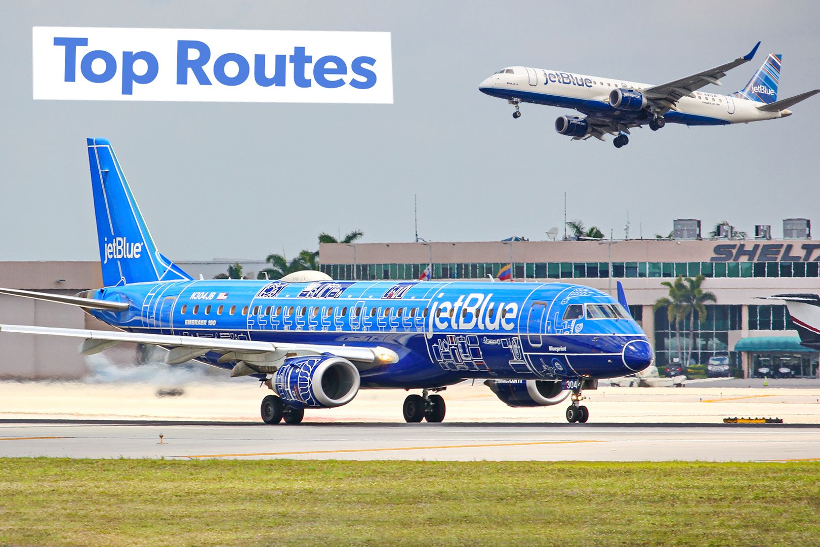 100+ Monthly Flights: These Are JetBlue's 5 Most Frequently Served Routes With The Embraer E190