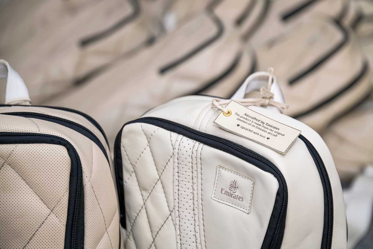 Emirates Backpack Emirates Donates 100 Upcycled Leather Backpacks To Teachers In Johannesburg