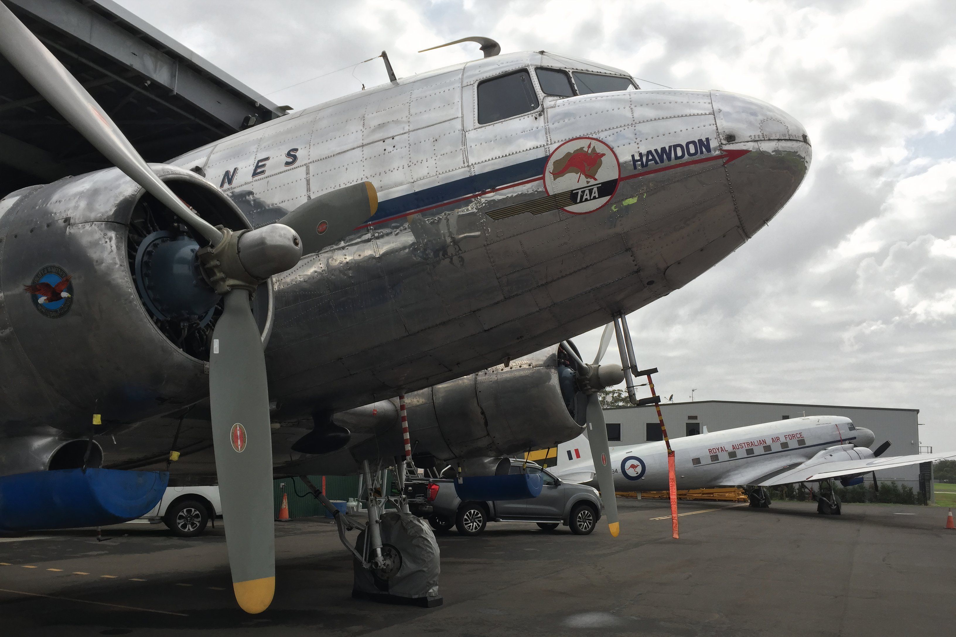 Dakota DC-3 And Huey 703 Star At HARS October Apron Days