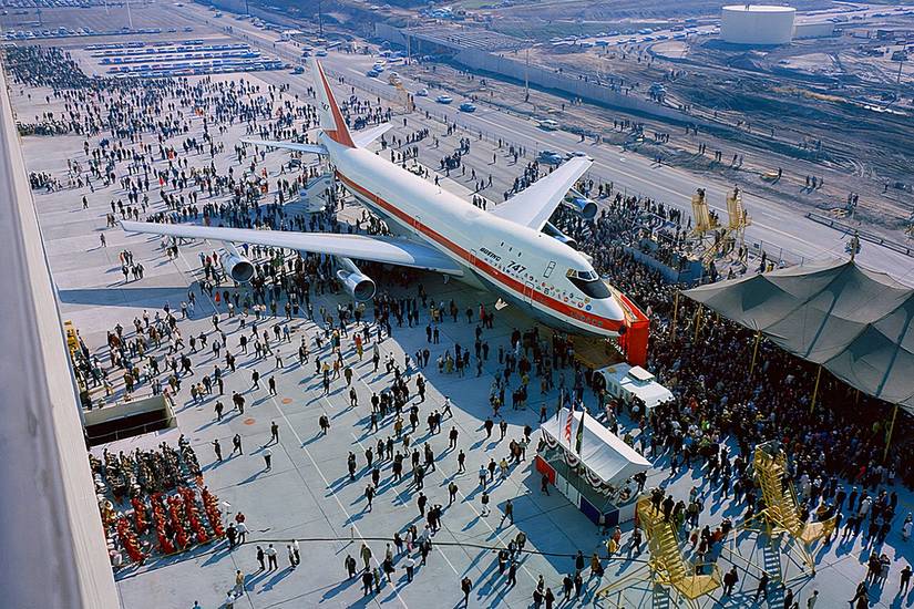 First 747 Rollout