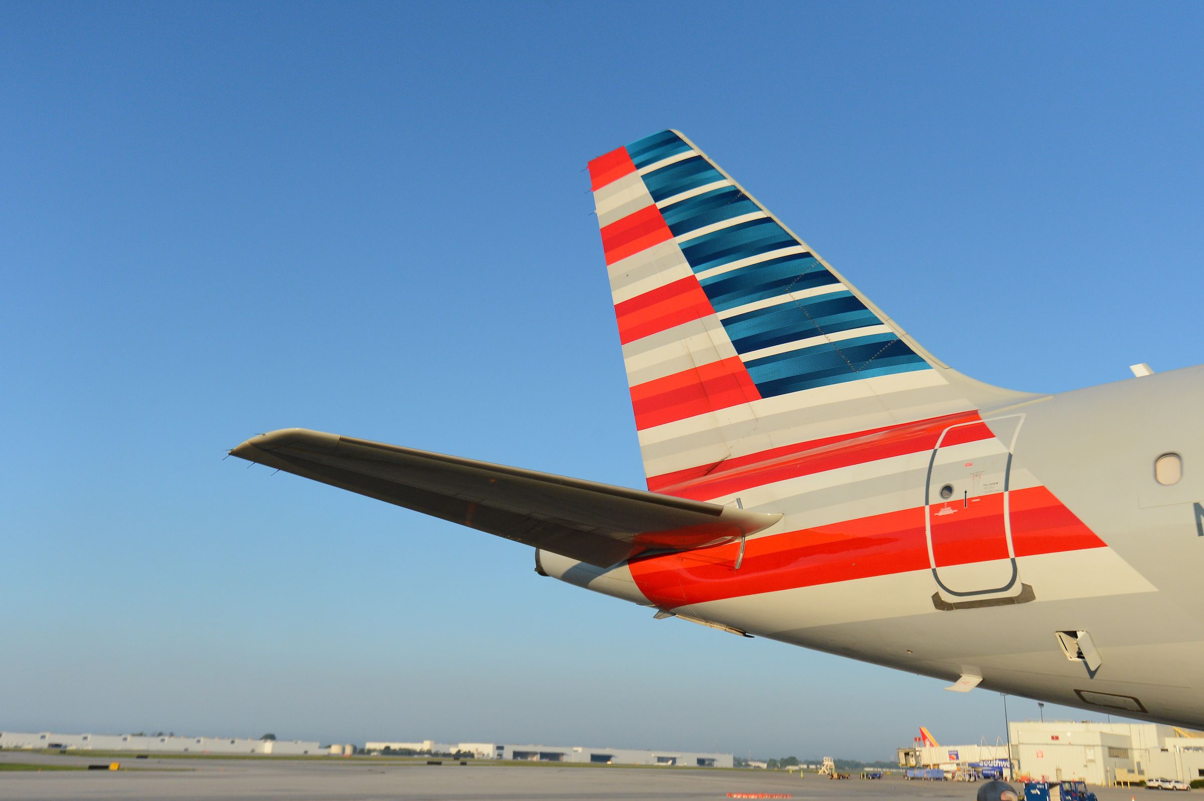 An American Airlines tail at John Glenn Columbus International Airport (CMH)