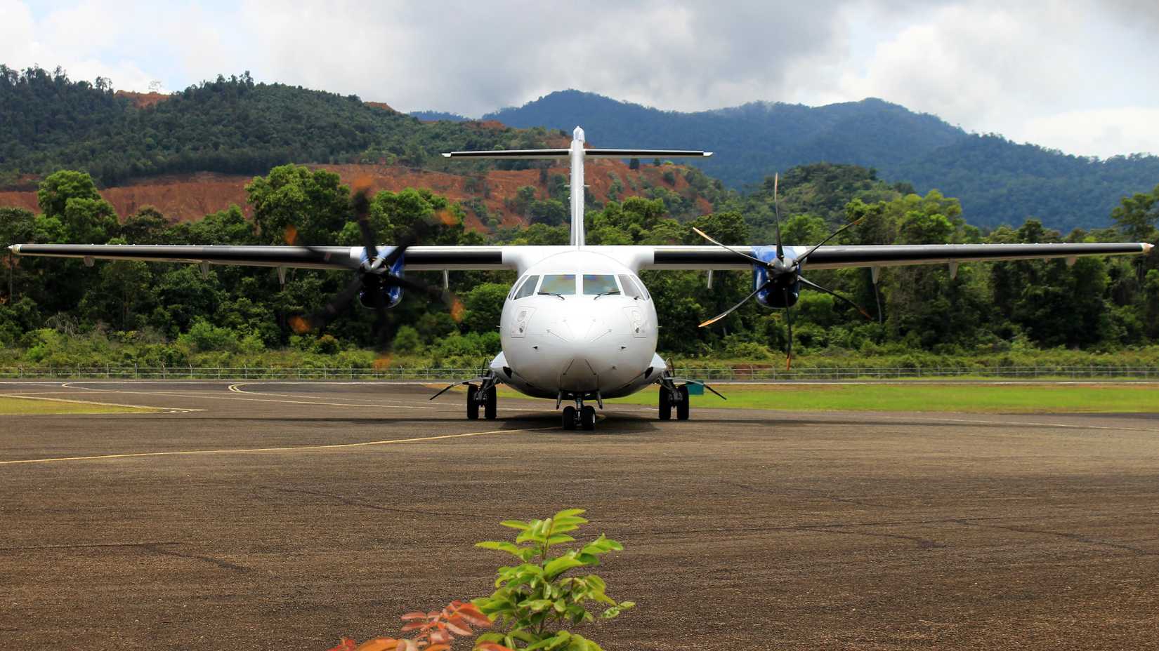 ATR 42 parked at an airport 
