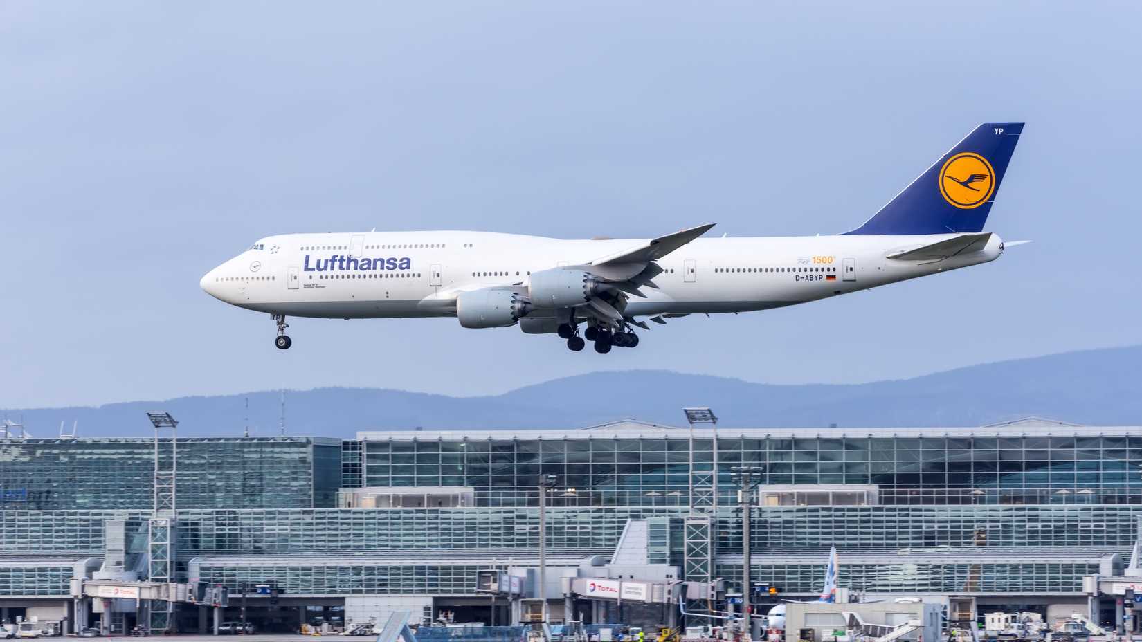 Lufthansa Boeing 747-8 landing FRA shutterstock_1821572588