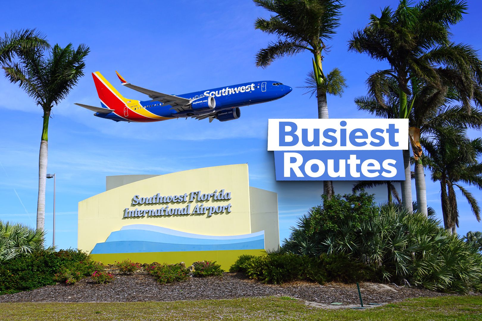 Southwest Airlines' Fort Myers' Routes With 2 Or More Daily Flights